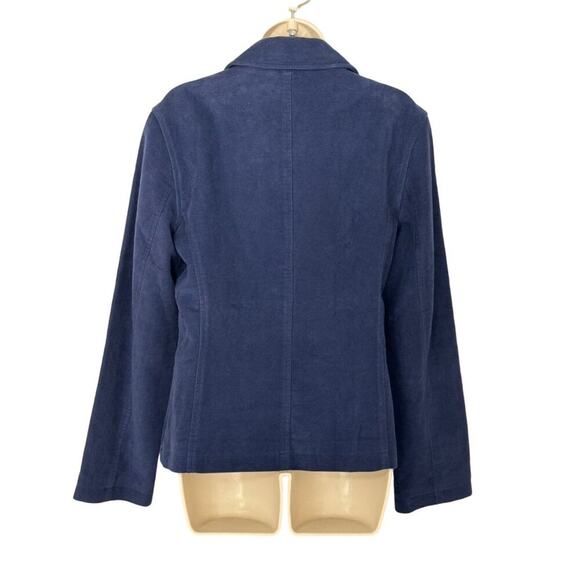 J. Crew Womens Double-Breasted Lightweight Jacket Navy Blue Size 10 - Picture 2 of 7